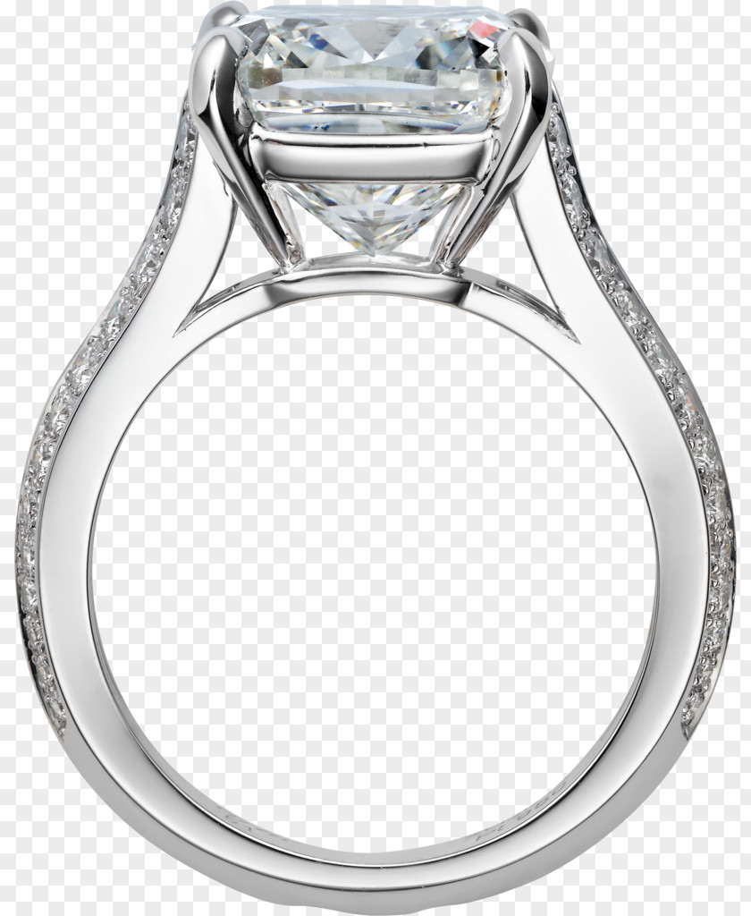 Platinum Ring Diamond Jewellery Brilliant Carat PNG