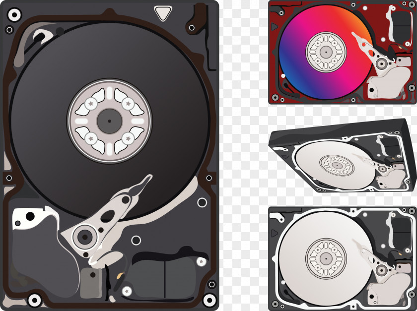 Vector Computer Accessories Hard Drives Compact Disc Disk Storage PNG