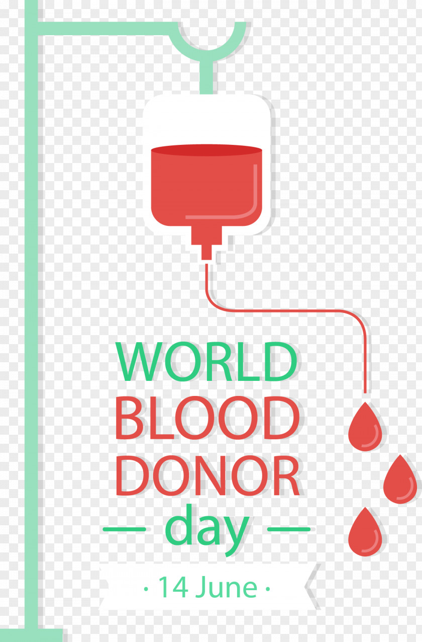 Vector Painted Blood Transfusion Donation World Donor Day PNG