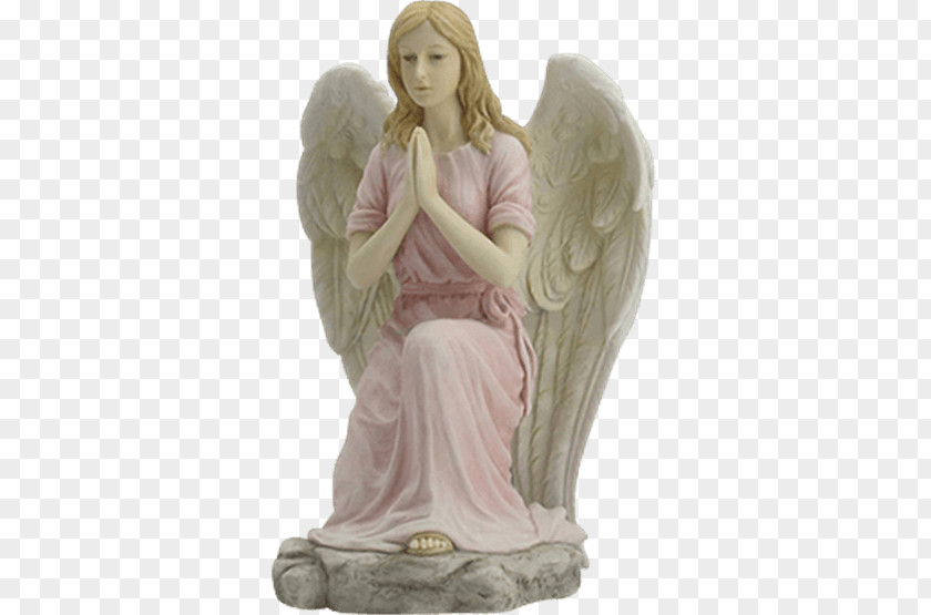 Angel Statue Figurine Kneeling Sculpture PNG