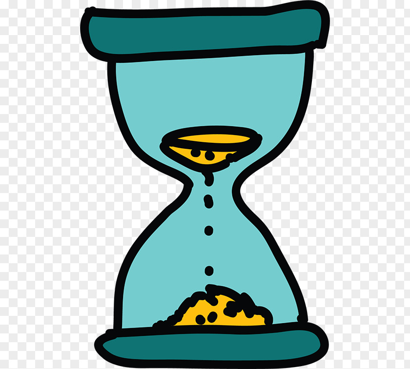 Green Hourglass Cartoon Clock Clip Art PNG