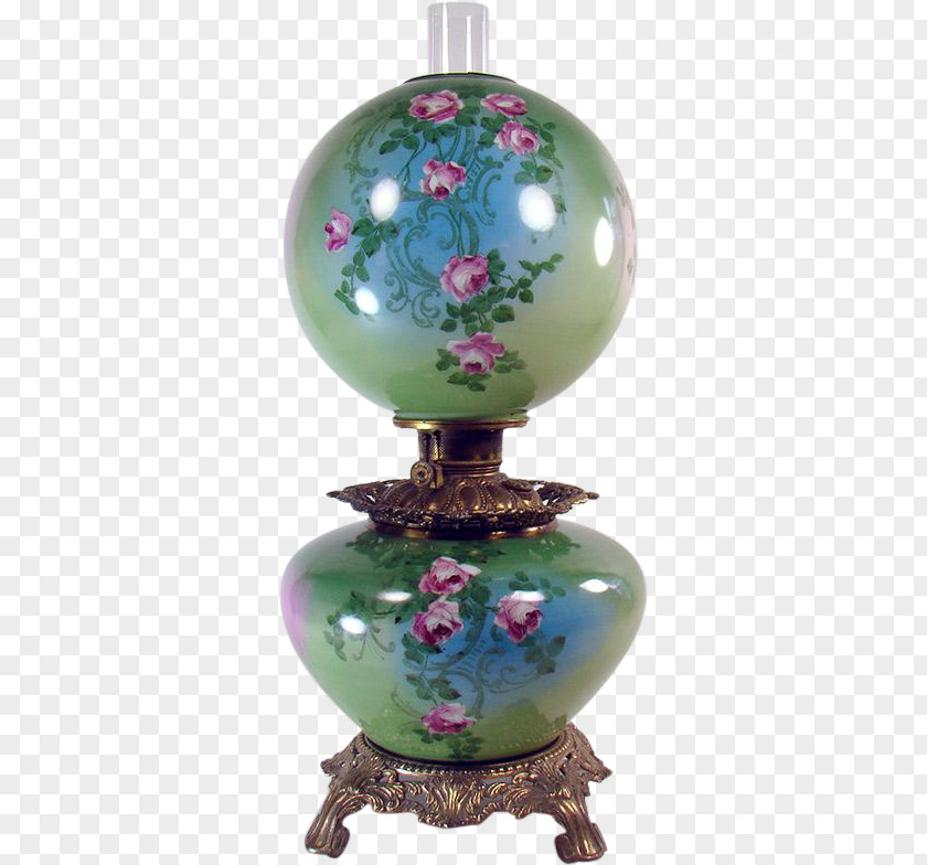 Hand Painted Banquet Art Glass Ceramic Vase PNG