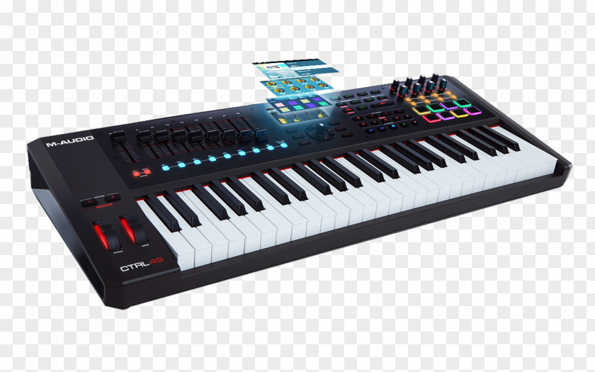 Midi Keyboard M-Audio MIDI Controllers Musical PNG
