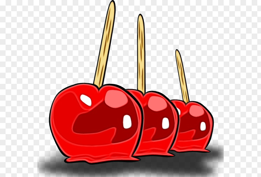 Red Caramel Apple Pops Lollipop Cartoon PNG