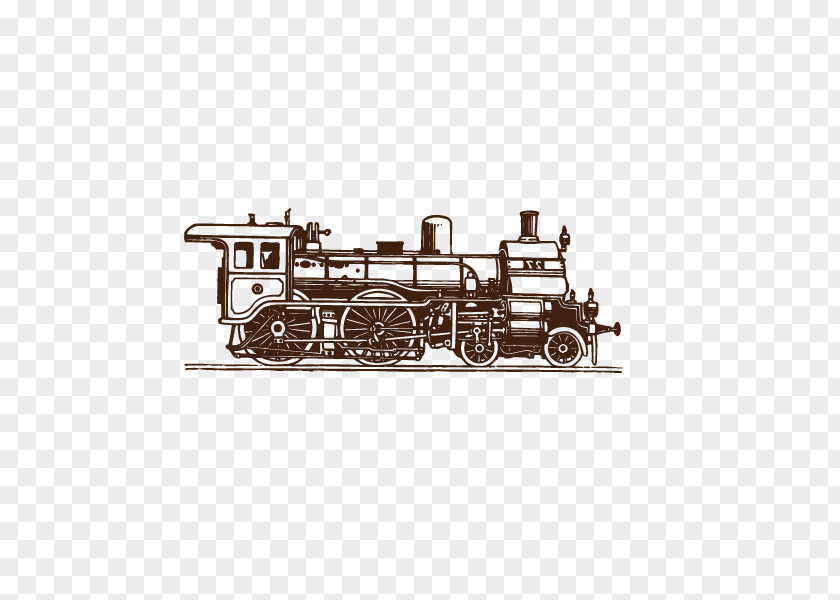 Train,Vintage Train Paper Wall Decal PNG