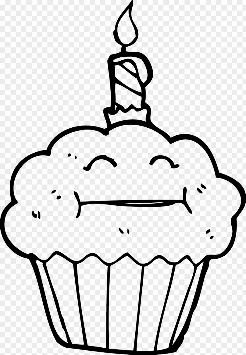 Birthday Cupcake Cake Muffin Drawing PNG