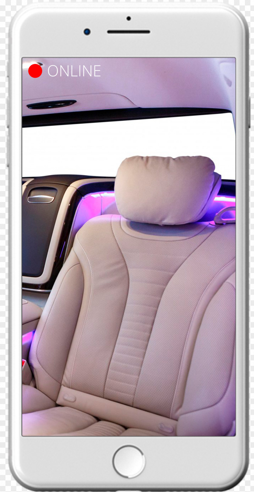 Maybach Car Seat Head Restraint Electronics Automotive Design PNG