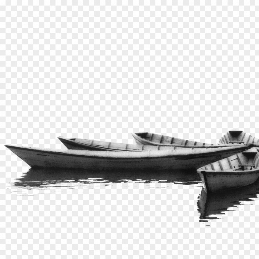 Black And White Boat Lake Yacht Photography PNG