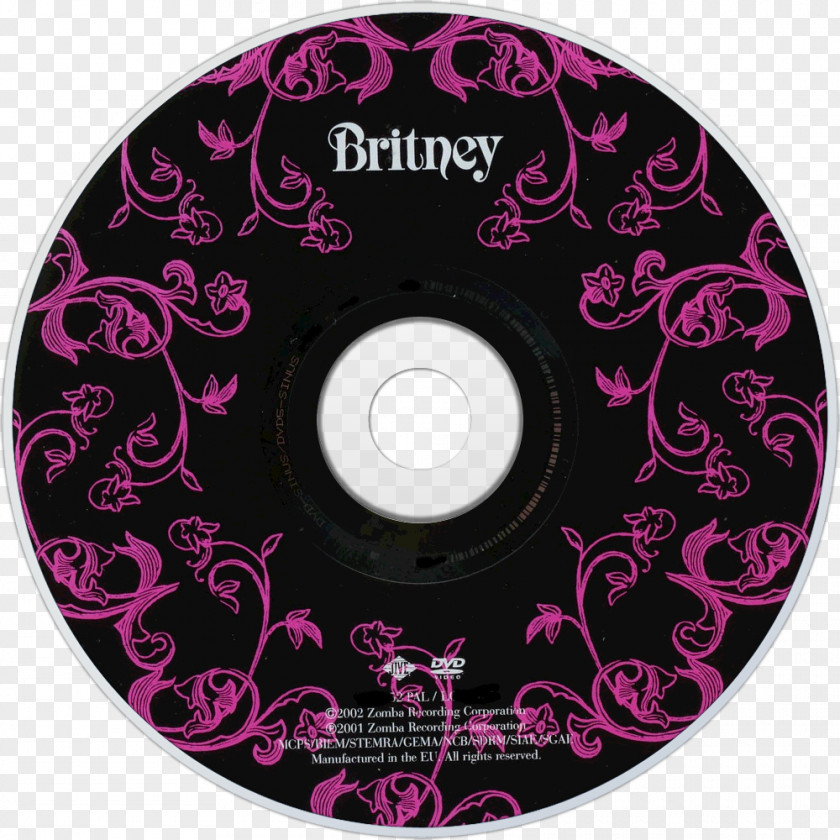 Britney Spears Cartoon Compact Disc Album B In The Mix: Remixes Vol. 2 Blackout PNG