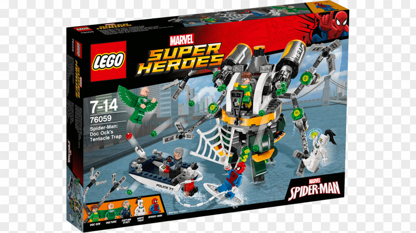 Lego SPIDERMAN Dr. Otto Octavius LEGO 76059 Marvel Super Heroes Spider-Man: Doc Ock's Tentacle Trap Spider-Man PNG