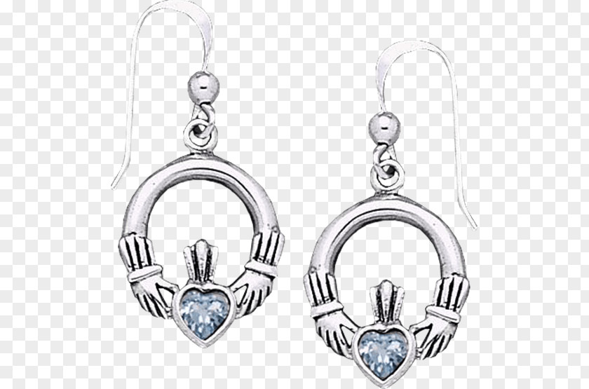 Silver Earring Sterling Jewellery Claddagh Ring PNG