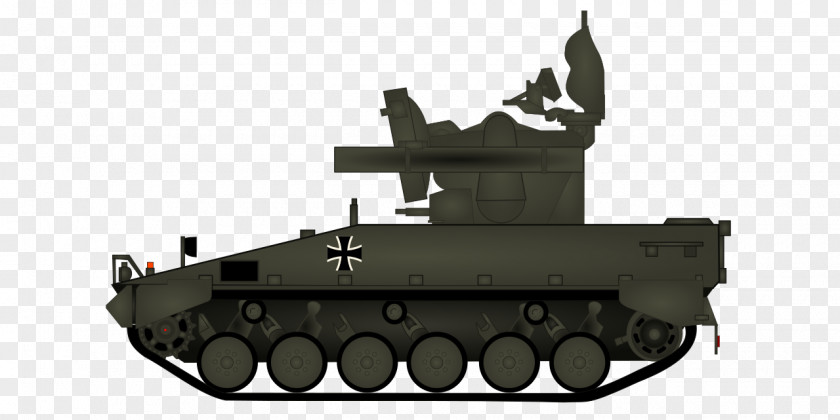 Tank Germany Roland Self-propelled Anti-aircraft Weapon Flakpanzer Gepard PNG