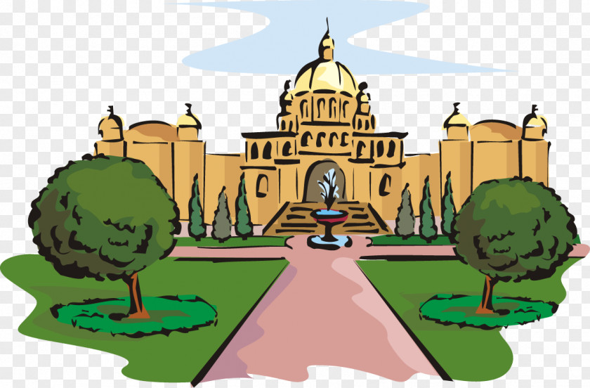 Vector Material Royal Palace Cartoon Illustration PNG