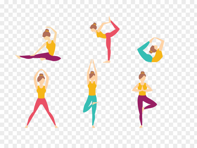 Vector Yoga Figure Asana Asento Illustration PNG