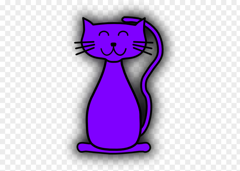 Purple Cat Kitten Clip Art PNG