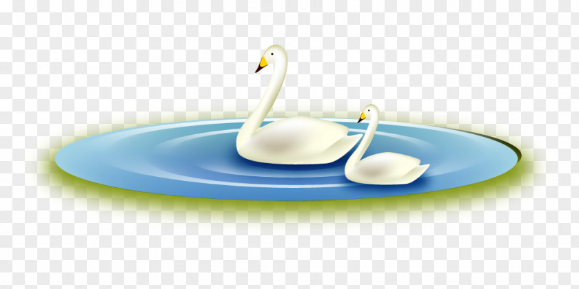 Swan In The Water Material Cutlery Wallpaper PNG
