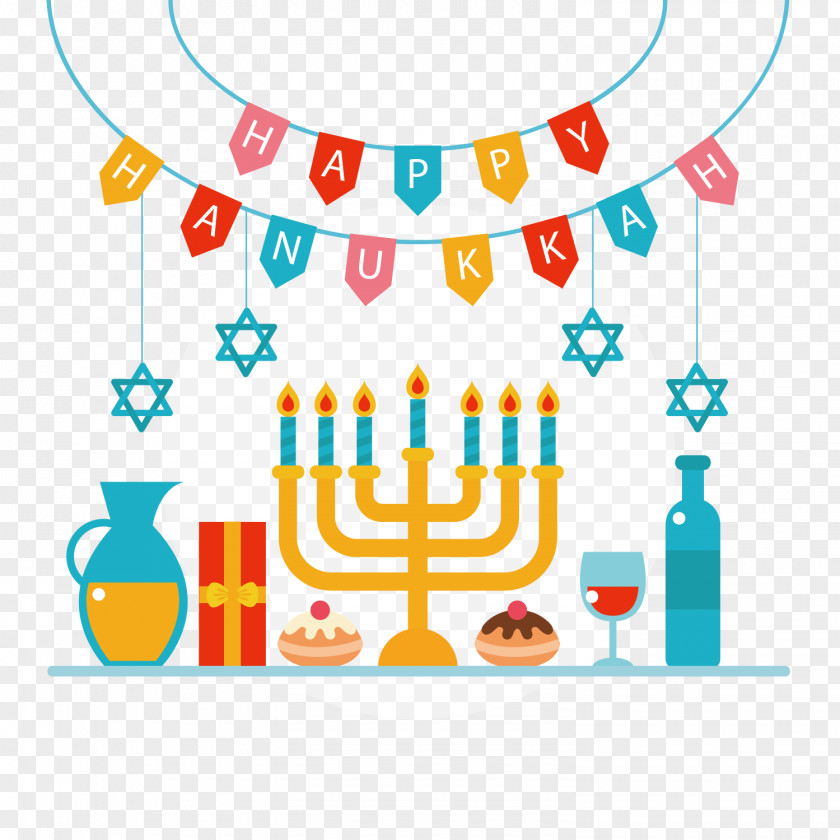Candle Bunting Background Material Hanukkah Euclidean Vector PNG