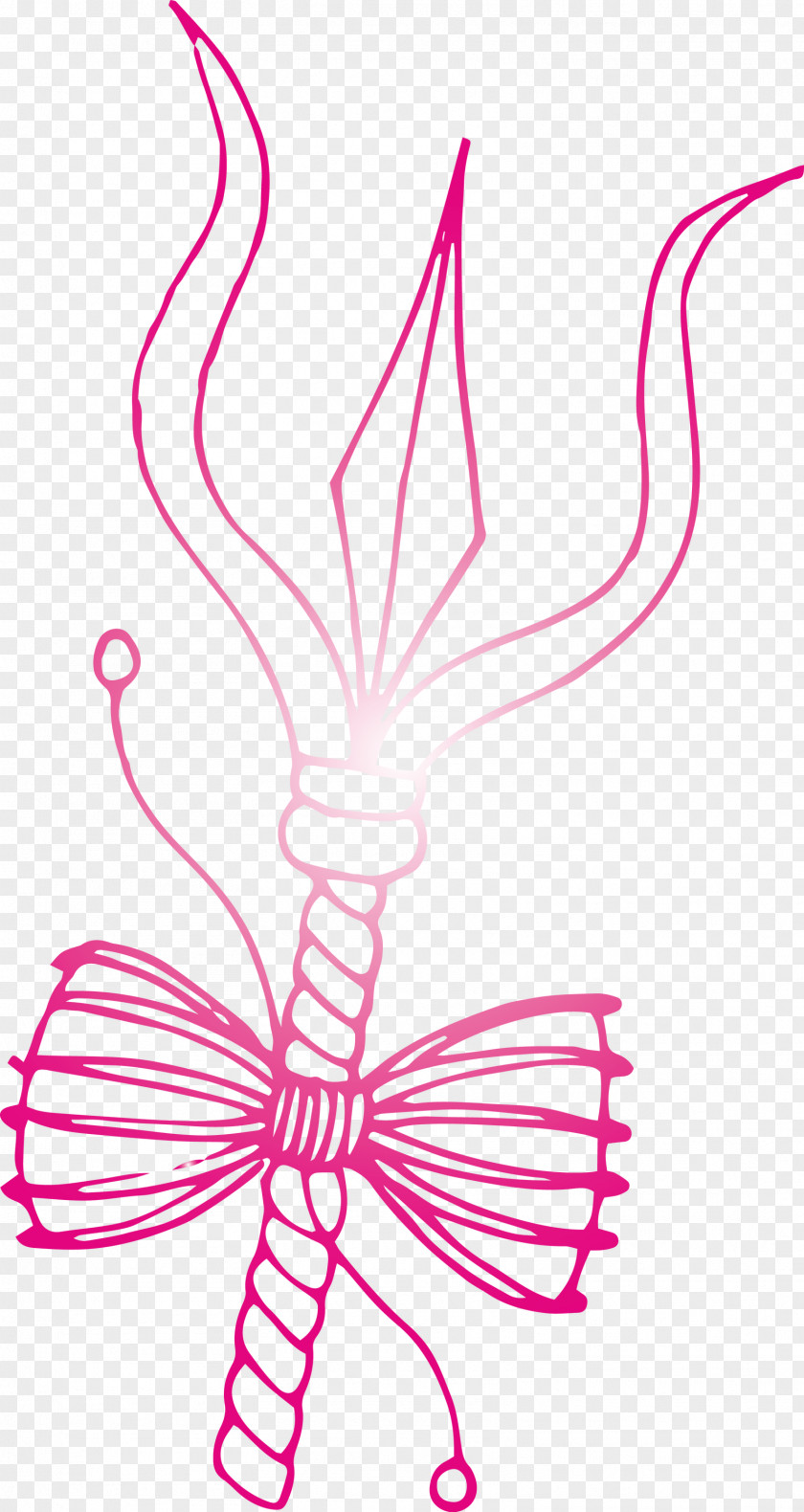 Plant Stem Leaf Petal Line Art Character PNG