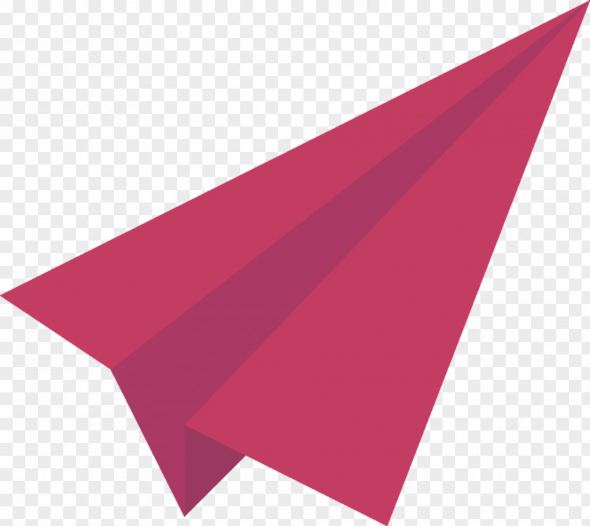Three-dimensional Paper Triangle Magenta Maroon PNG