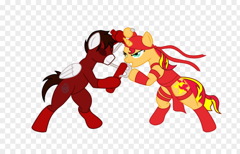 Elektra Pony Daredevil Sunset Shimmer Foggy Nelson PNG