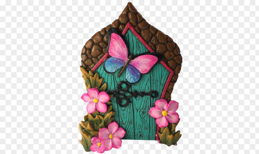 Hand-painted Figures Fairy Door Garden Butterfly PNG