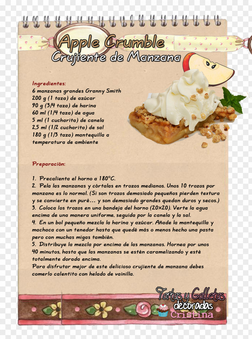 Apple Crumble Food Recipe PNG