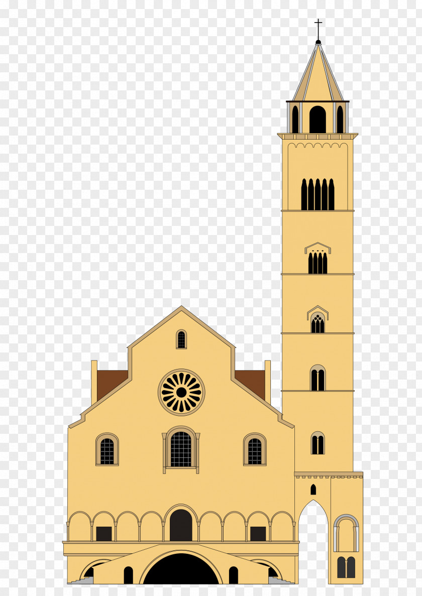 Cathedral Trani Church Architecture PNG