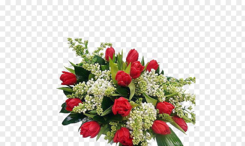 Red And Green Bouquets Nosegay Tulip Designer PNG