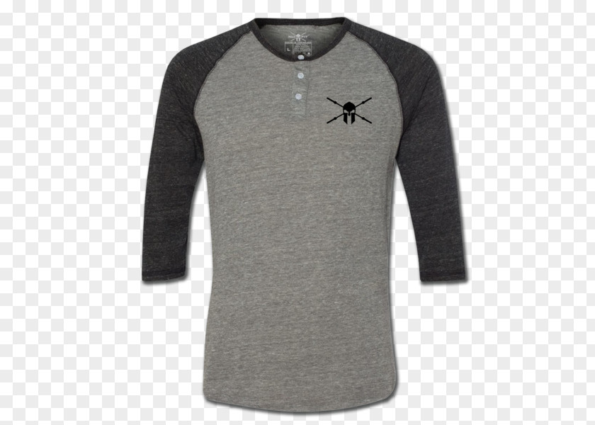 T-shirt Raglan Sleeve Henley Shirt PNG