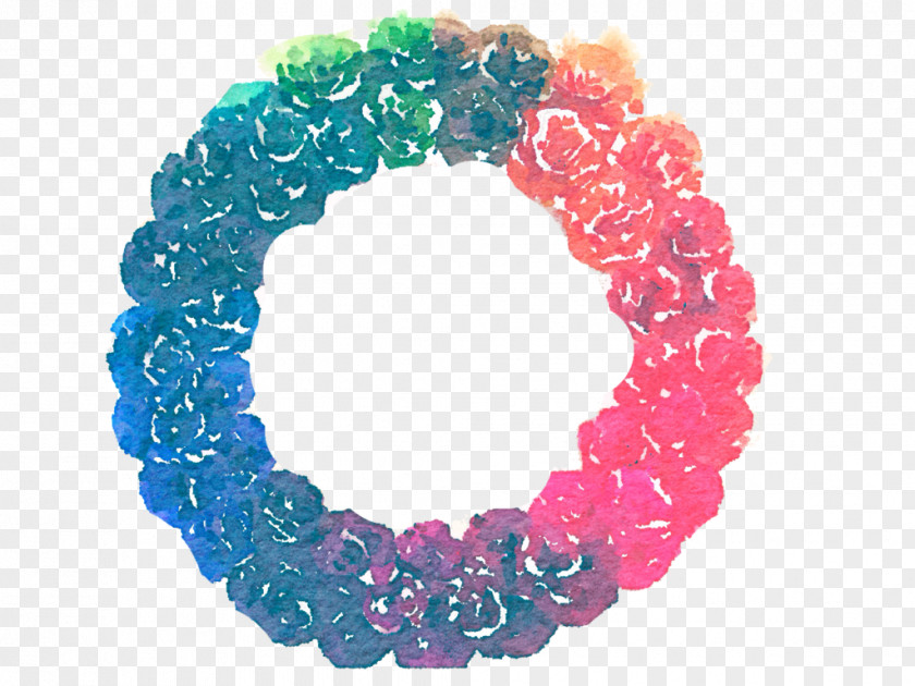 Watercolor Painting Wreath Clip Art PNG