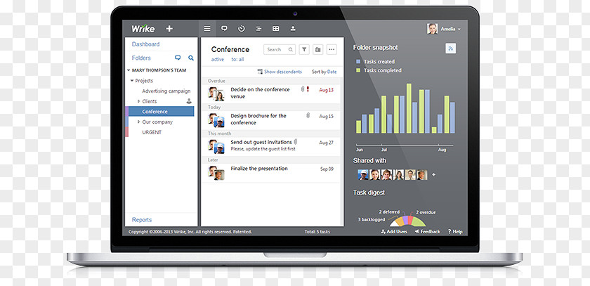 Business Wrike Project Management Software Collaborative Computer PNG