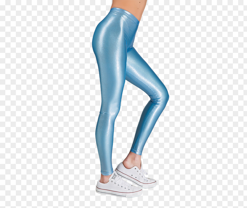 Glitter Blue Leggings Pants Clothing Waist Compression Garment PNG