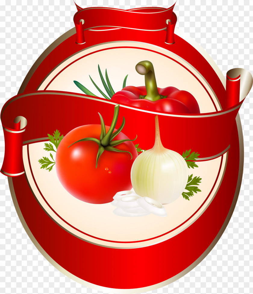 Tomato Vegetable Label Ketchup Sauce PNG