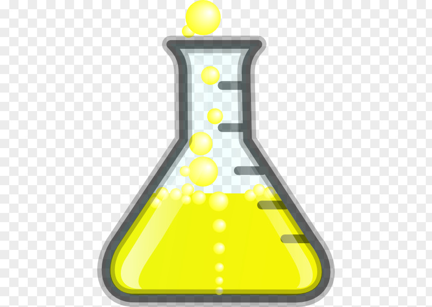Bubbling Flask Calcium Carbonate Laboratory Flasks Hydrochloric Acid Chloride Clip Art PNG