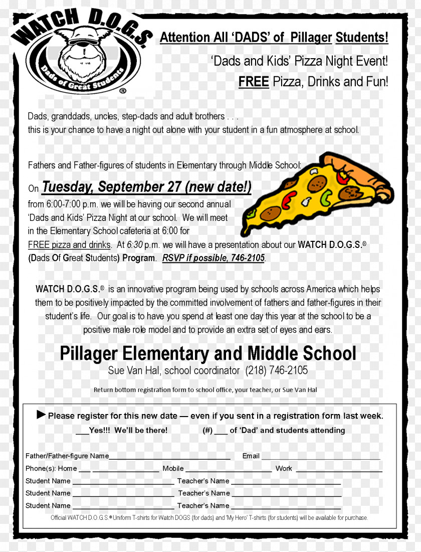 School Flyer Document Watch Dogs Pizza Line Animal PNG