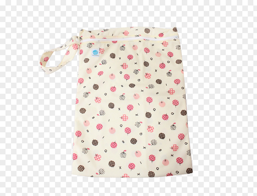 Supermarket Milk Name Card Polka Dot Pink M Textile Sleeve Dress PNG