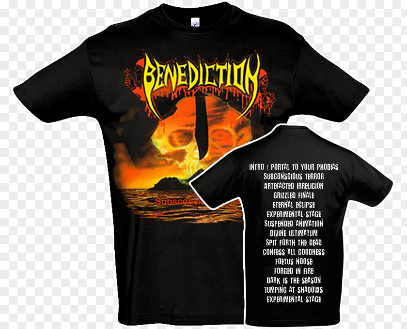 T-shirt Benediction Subconscious Terror Transcend The Rubicon / Dreams You Dread PNG