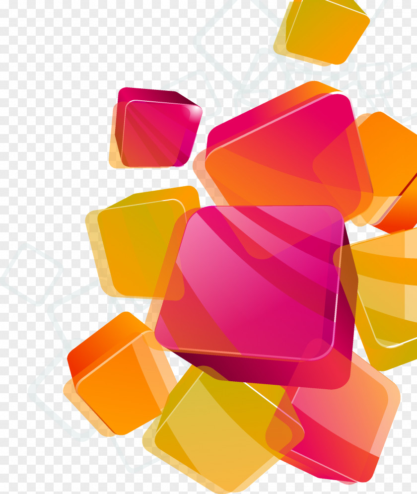 Colorful Cube Rectangle PNG