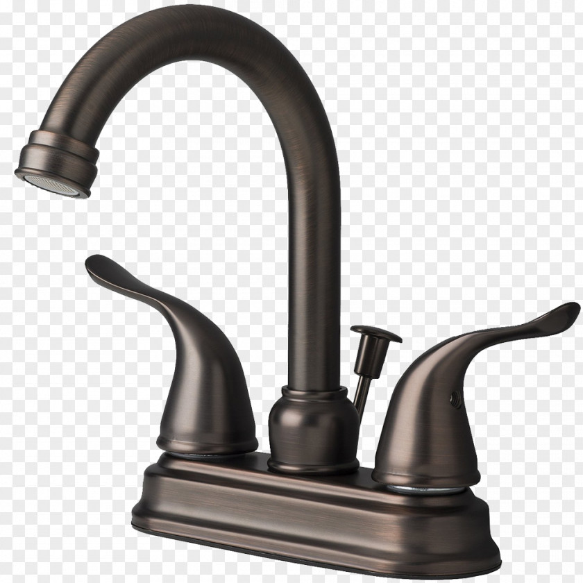 Faucet Tap Plumbing Fixtures Sink Brushed Metal PNG