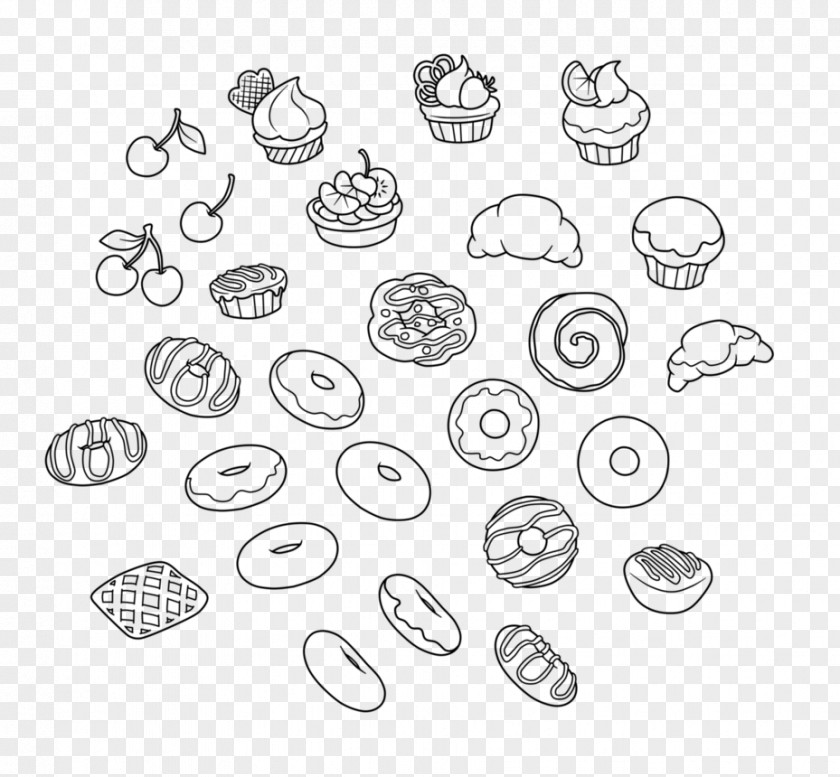 Pastry Sketch Line Point PNG