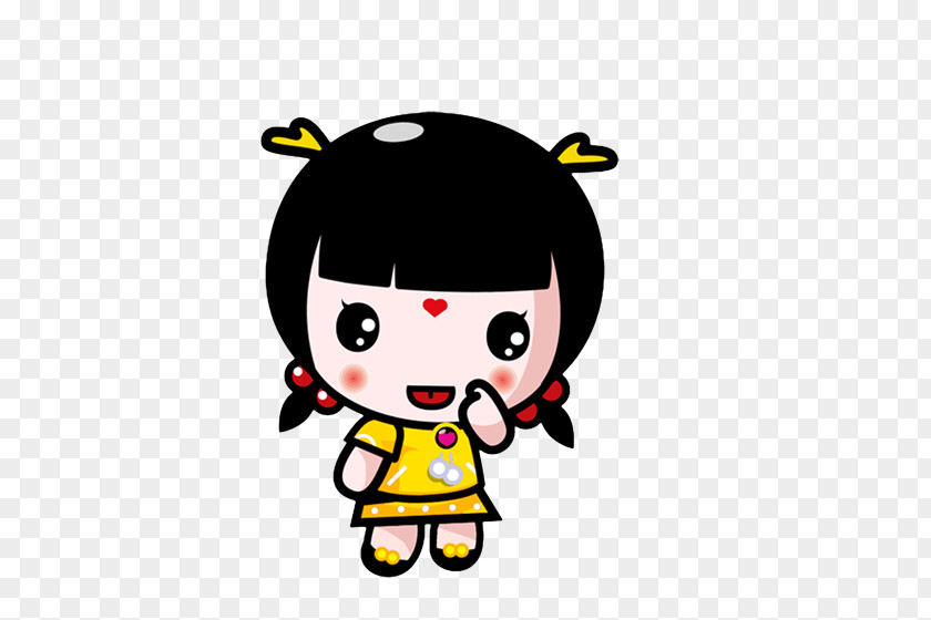 Cartoon PNG , Cute little girl clipart PNG
