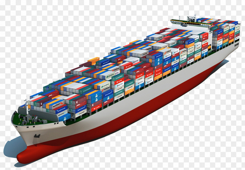 Container Large Cargo Ship Intermodal PNG