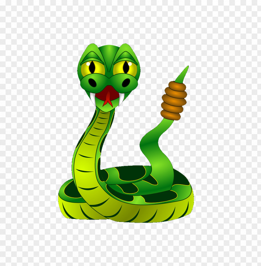 Hand-painted Snake Rattlesnake Clip Art PNG