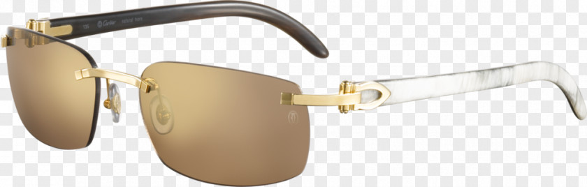 Hornrimmed Glasses Sunglasses Cartier Luxury Gold PNG