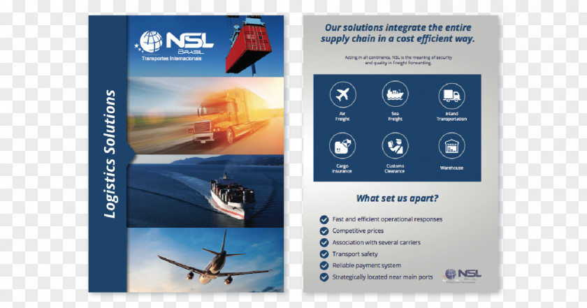 Pamphlet Brochure Advertising Freight Forwarding Agency Flyer Logistics PNG