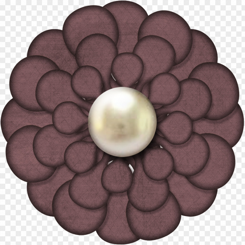 Pearls Digital Scrapbooking Pressed Flower Craft Button PNG