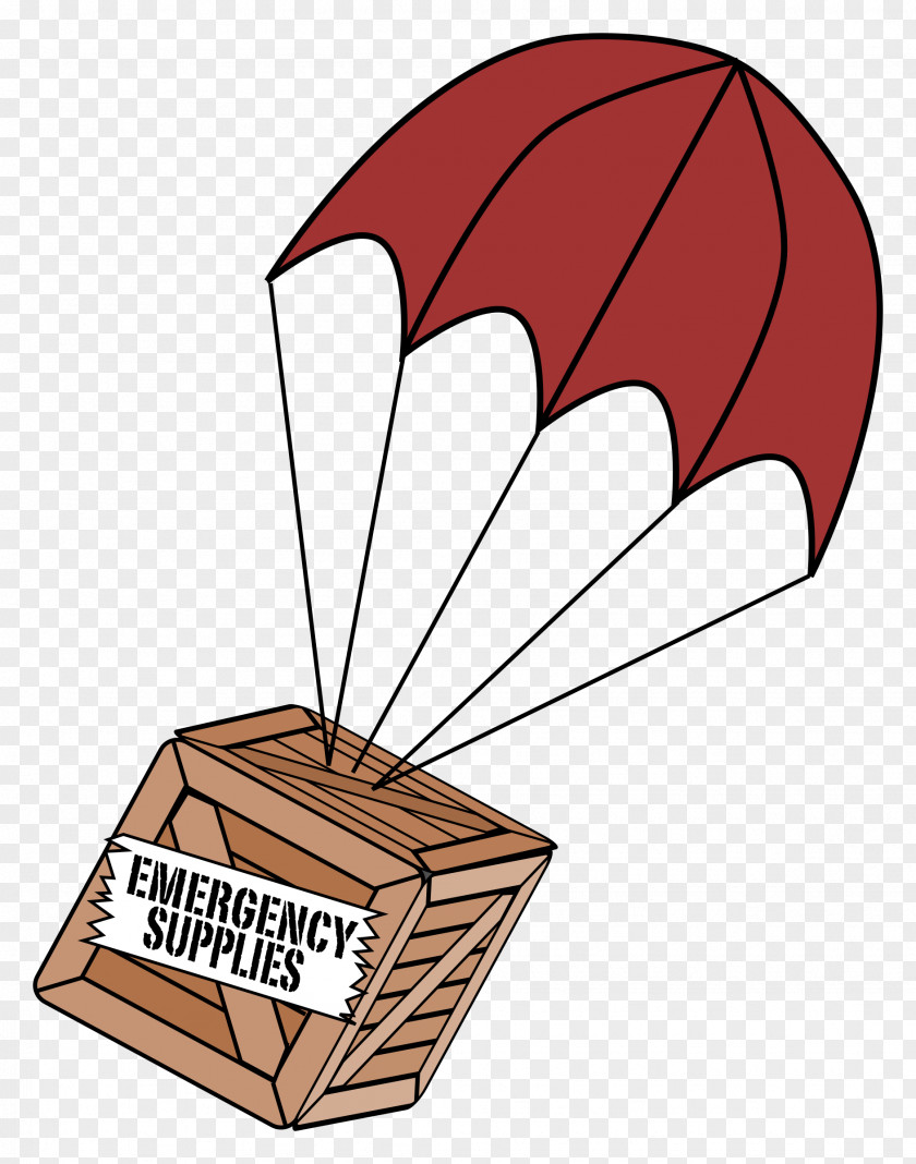 Supply Parachute Parachuting Box Clip Art PNG