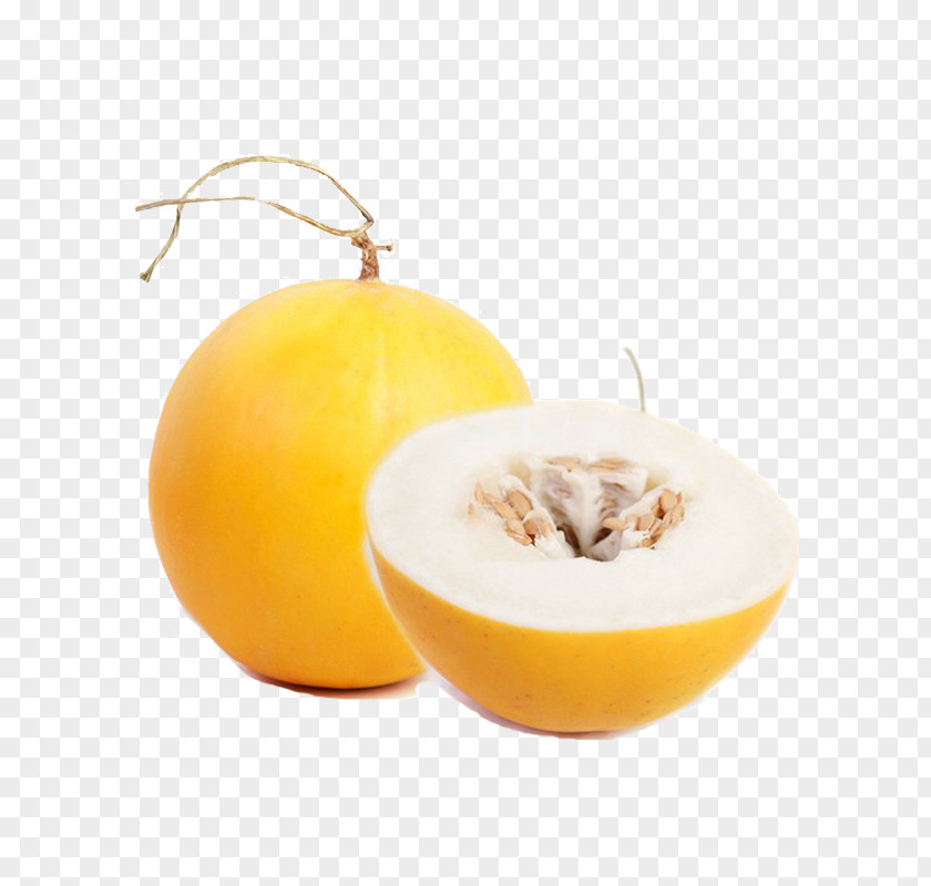 Cut Yellow Melon Cantaloupe Canary Hami PNG