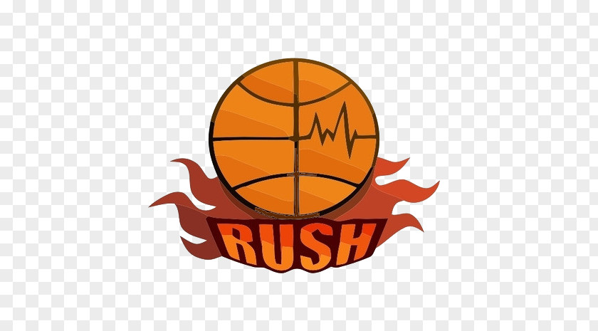 Cartoon Fiery Basketball Visual Arts Logo PNG