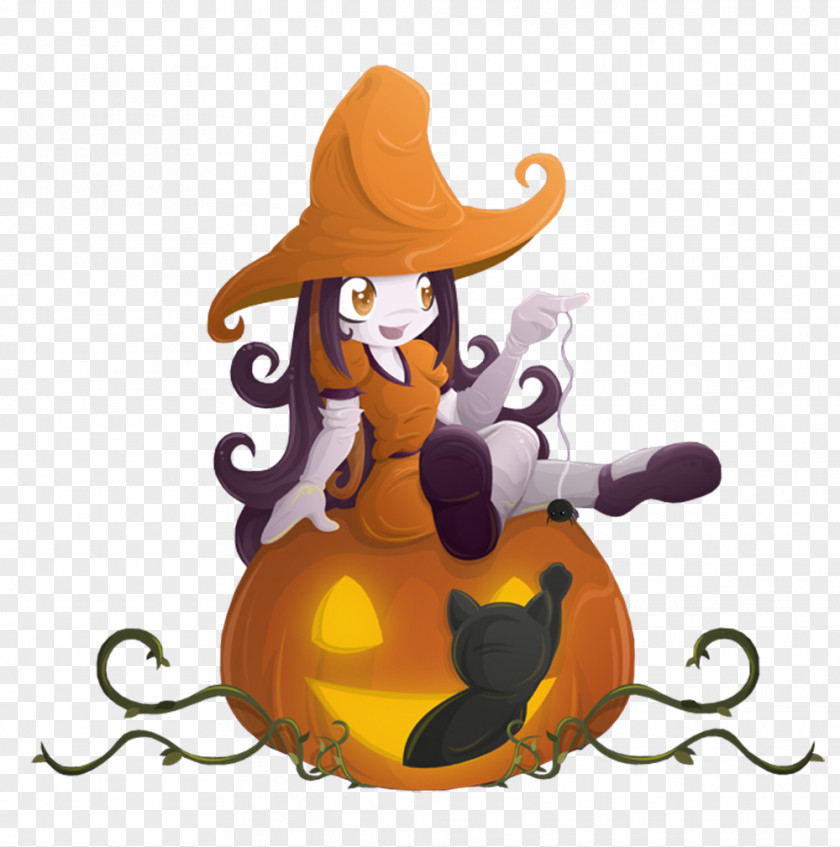 Cartoon Halloween Witch Witchcraft Clip Art PNG